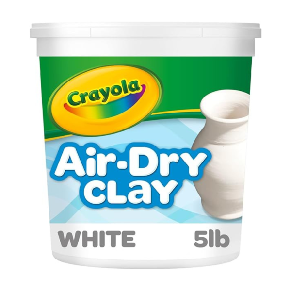 Crayola Air Dry Clay (5lbs), Natural White Modeling Clay for Kids