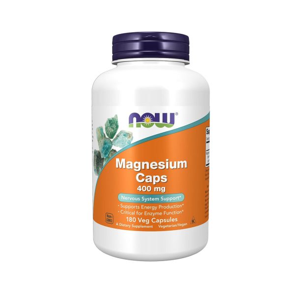 NOW Supplements, Magnesium 400 mg, Enzyme Function*, Nervous System Support